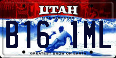 UT license plate B161ML