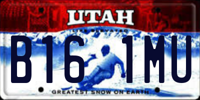UT license plate B161MU