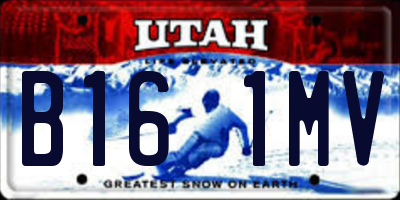 UT license plate B161MV