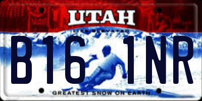 UT license plate B161NR