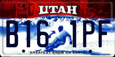 UT license plate B161PF