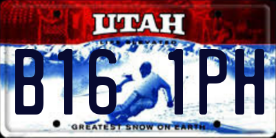UT license plate B161PH