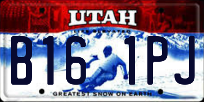 UT license plate B161PJ