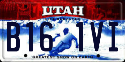 UT license plate B161VI