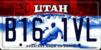 UT license plate B161VL