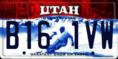 UT license plate B161VW
