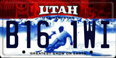 UT license plate B161WI