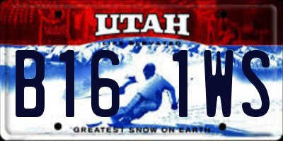 UT license plate B161WS
