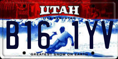 UT license plate B161YV