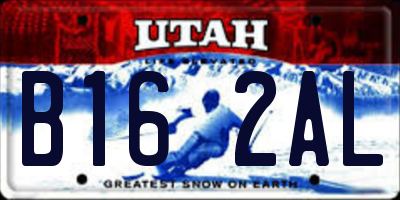 UT license plate B162AL