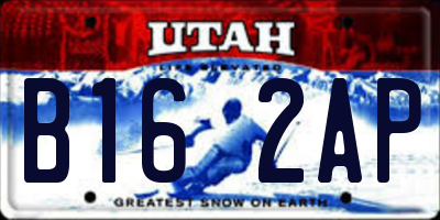 UT license plate B162AP