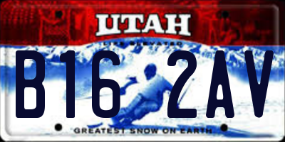 UT license plate B162AV