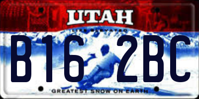 UT license plate B162BC