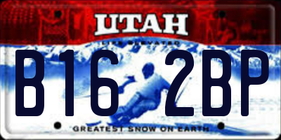 UT license plate B162BP