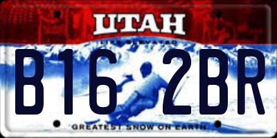 UT license plate B162BR