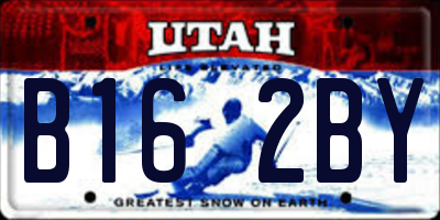 UT license plate B162BY