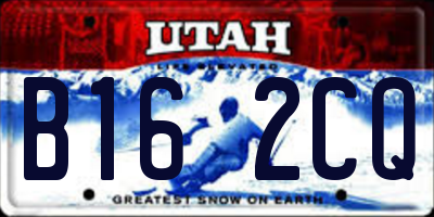 UT license plate B162CQ