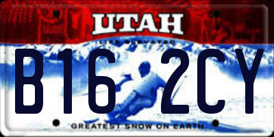 UT license plate B162CY
