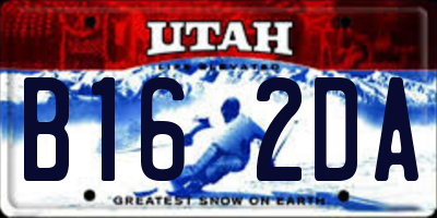 UT license plate B162DA