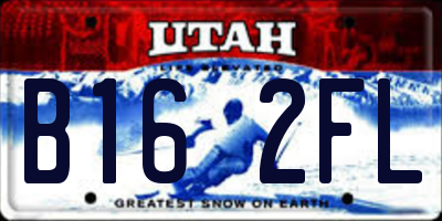 UT license plate B162FL