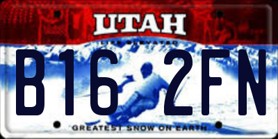 UT license plate B162FN
