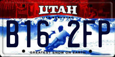 UT license plate B162FP