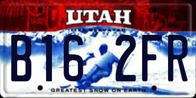 UT license plate B162FR