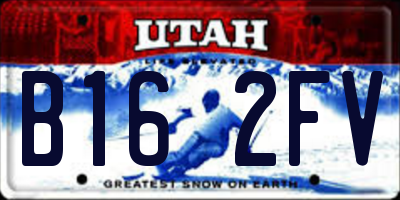 UT license plate B162FV