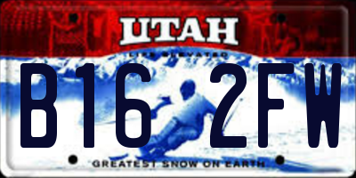 UT license plate B162FW