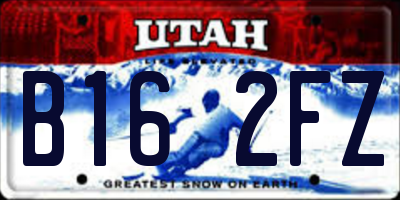 UT license plate B162FZ