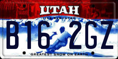 UT license plate B162GZ