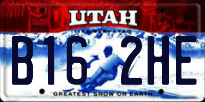 UT license plate B162HE