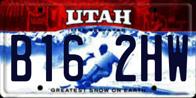 UT license plate B162HW