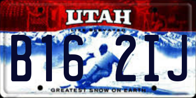 UT license plate B162IJ