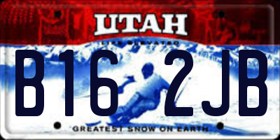 UT license plate B162JB