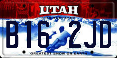 UT license plate B162JD