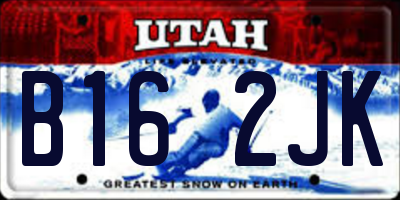 UT license plate B162JK