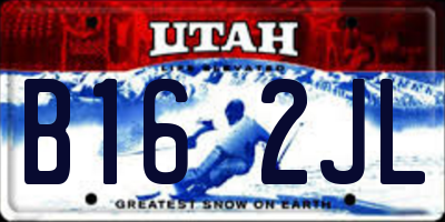 UT license plate B162JL