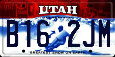 UT license plate B162JM