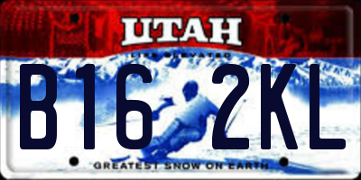 UT license plate B162KL