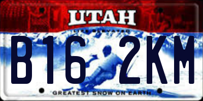 UT license plate B162KM