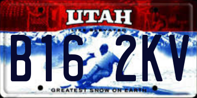 UT license plate B162KV