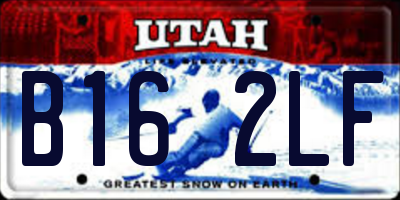 UT license plate B162LF