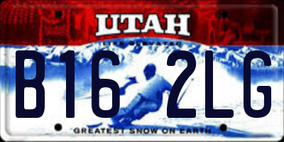 UT license plate B162LG