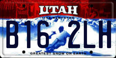 UT license plate B162LH