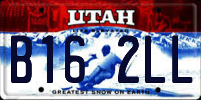 UT license plate B162LL