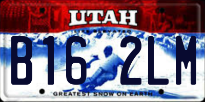 UT license plate B162LM