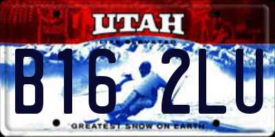 UT license plate B162LU