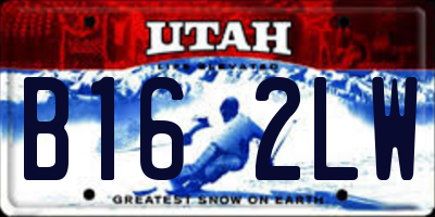 UT license plate B162LW