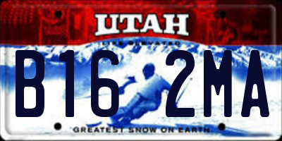 UT license plate B162MA